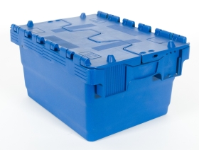 Attached Lid Containers 24L 400d x 300w x 200h Blue