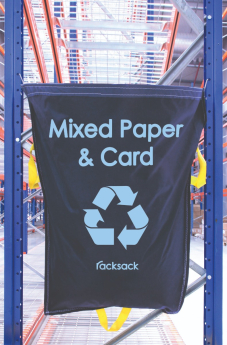Racksack Mixed Paper & Cardboard - Blue c/w Hooks