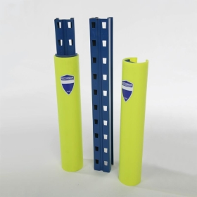 80mm High Density Polyethylene Single Upright HDPE Upright Protector (Plastic) - Yellow
