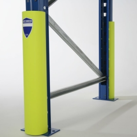 120mm High Density Polyethylene Single Upright HDPE Upright Protector (Plastic) - Yellow
